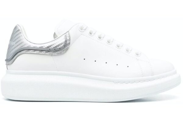 Alexander McQueen Oversized White Silver Metallic